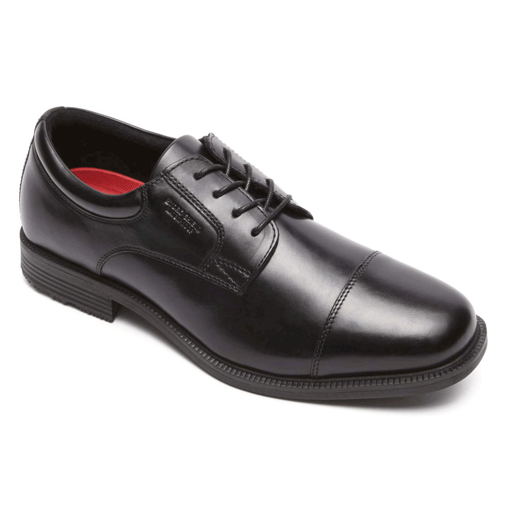 Rockport Pen Sko Herre Svart - Essential Details Waterproof Cap Toe - PJIC04693